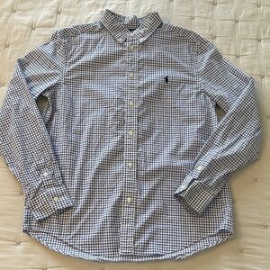 Boy’s Ralph Lauren Blue, Navy and White Checkered Shirt